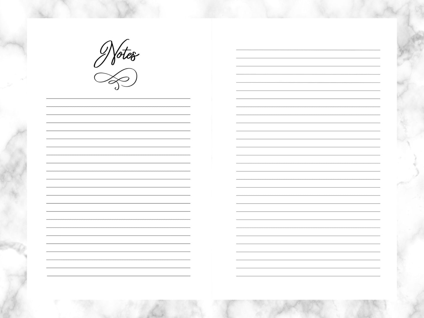 Undated Minimalist Yearly Planner