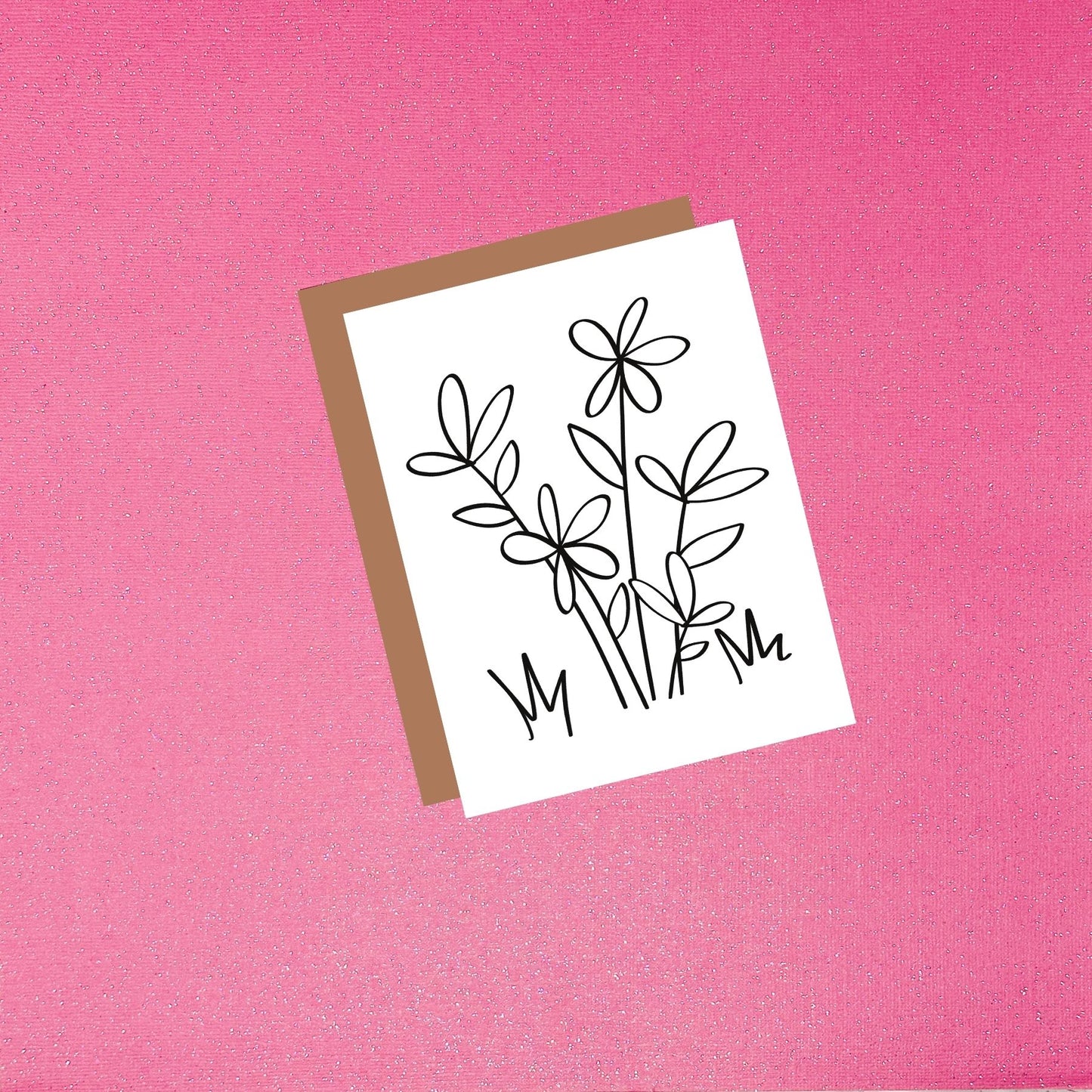 Coloring Card - Color Your Own Flowers