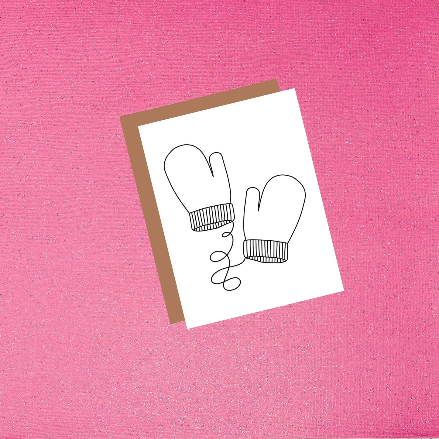 Coloring Card - Color Your Own Mittens