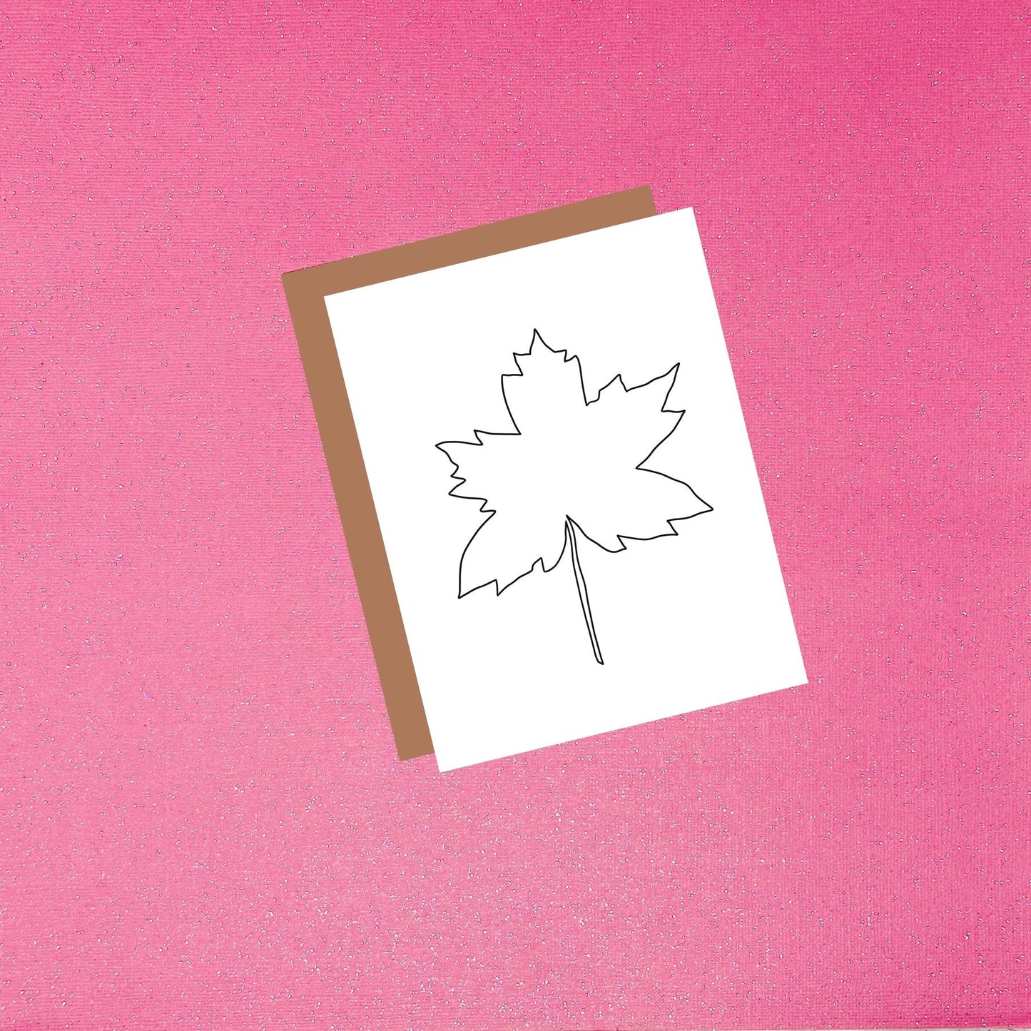 Coloring Card - Color Your Own Fall Leaf