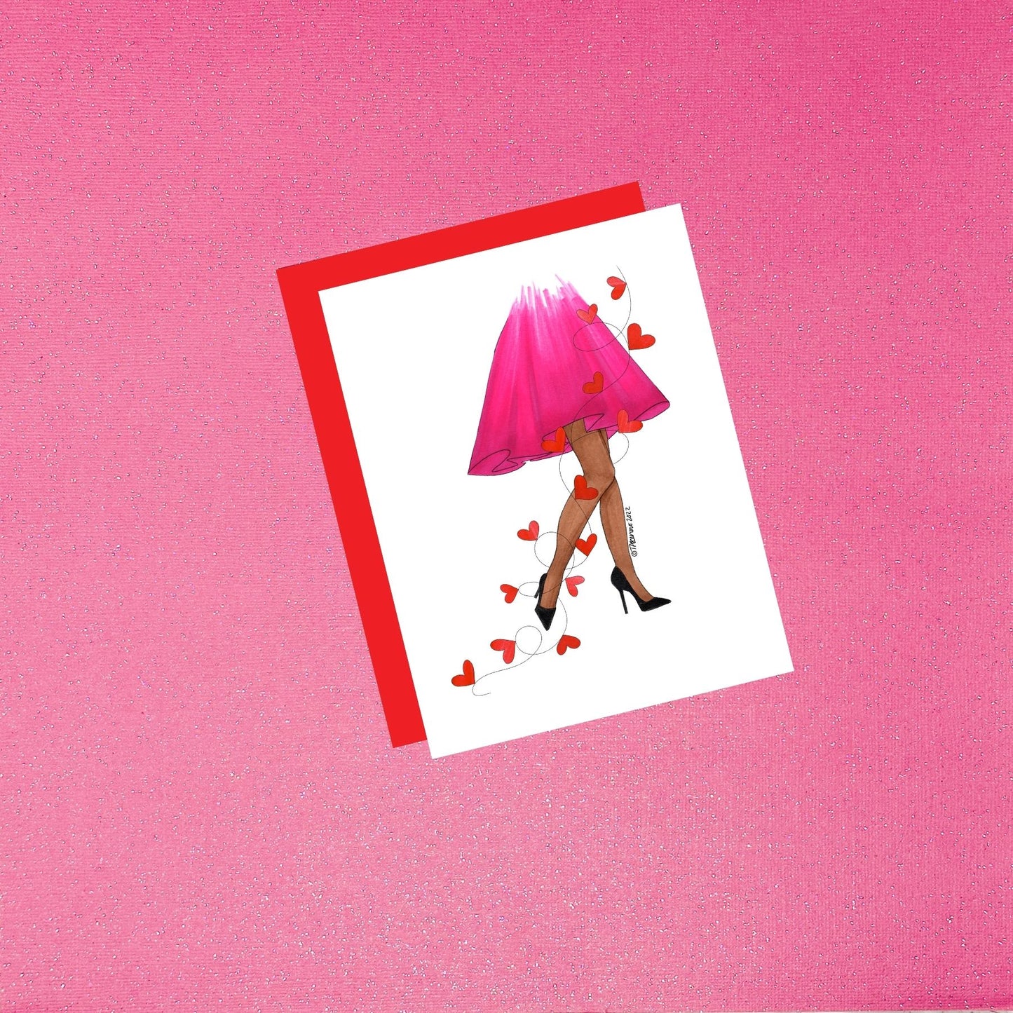 Fancy Feet Valentine's Day Dark Skin