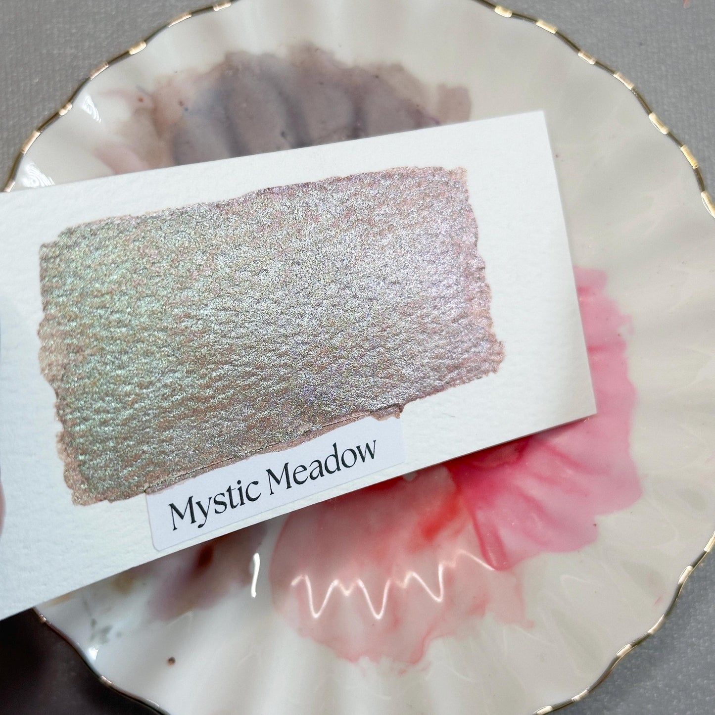 Mystic Meadow Watercolor | Handmade Color-Shifting Paint | Pigment Shimmer Half Quarter Pan for Artists