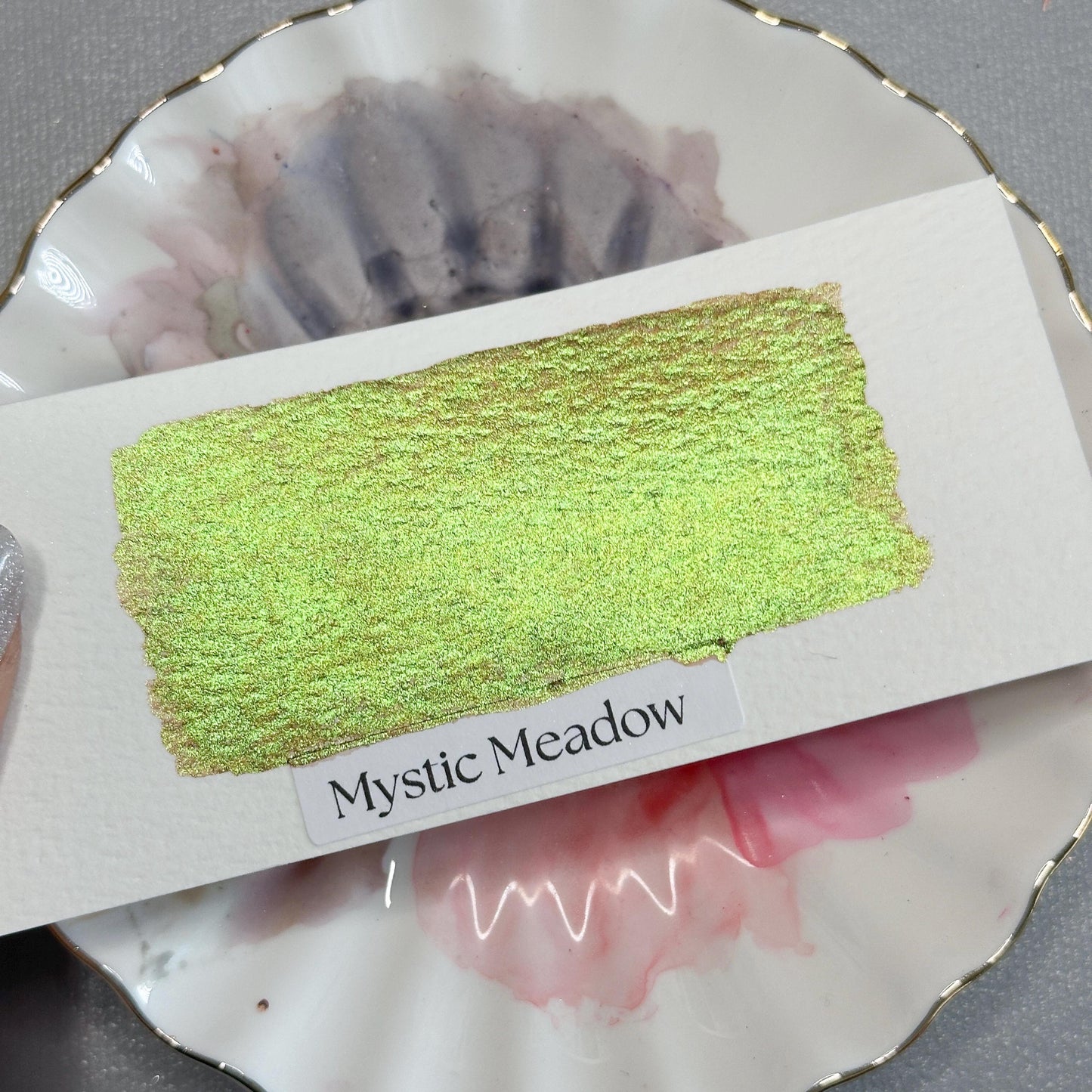 Mystic Meadow Watercolor | Handmade Color-Shifting Paint | Pigment Shimmer Half Quarter Pan for Artists