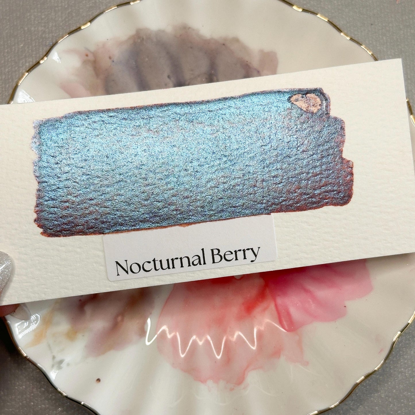 Nocturnal Berry Watercolor | Handmade Color-Shifting Paint | Shimmer Half Pan Quarter Pan Sparkle Shift Pigment Watercolor Paints