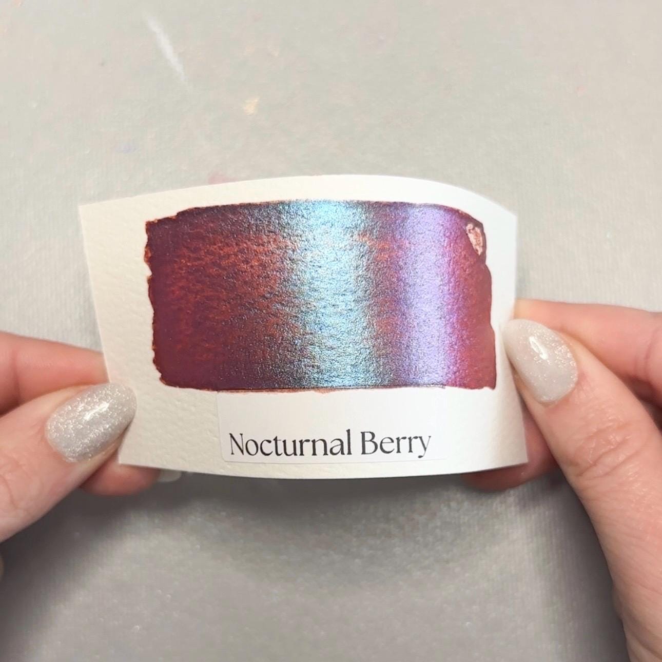 Nocturnal Berry Watercolor | Handmade Color-Shifting Paint | Shimmer Half Pan Quarter Pan Sparkle Shift Pigment Watercolor Paints