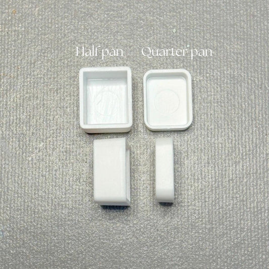 Soft Sorbet Watercolor | Pinky Peach Shimmer Paint | Handmade Half Pan Quarter Pan Artist Pigment Paints