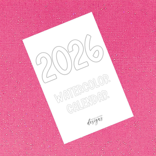 2026 Desk Calendar | Watercolor DIY Calendar | Blank 4x6 Pages | Cold Press Watercolor Paper | Monthly View | Customizable Art Calendar