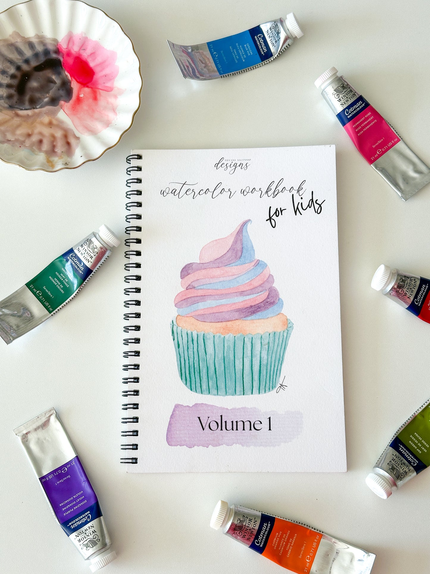Watercolor Basics Workbook for Kids - DIY Paintable Sketchbook