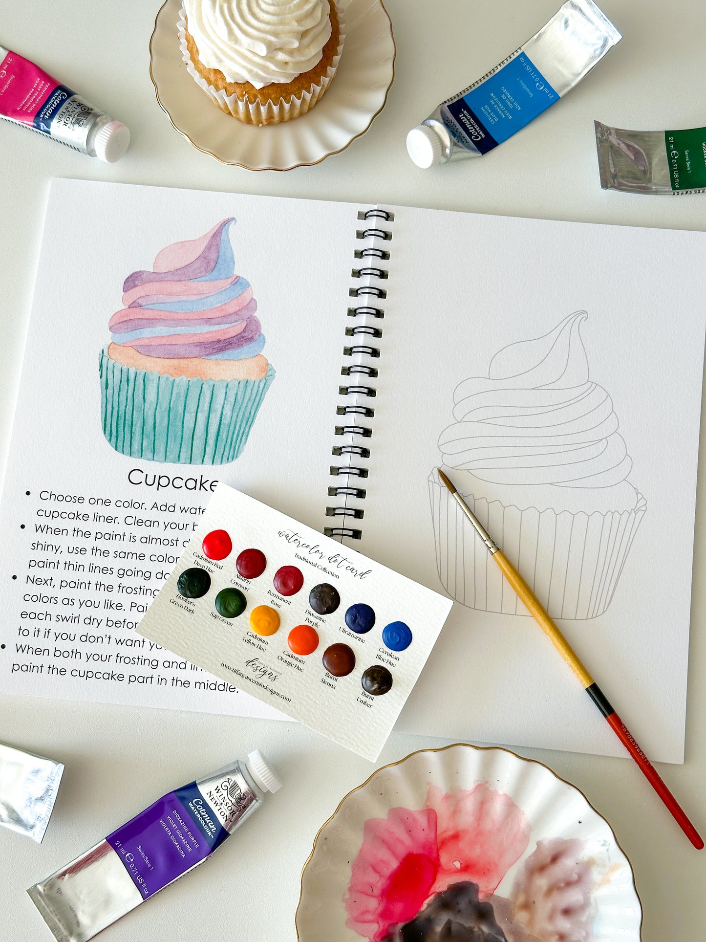 Watercolor Basics Workbook for Kids - DIY Paintable Sketchbook