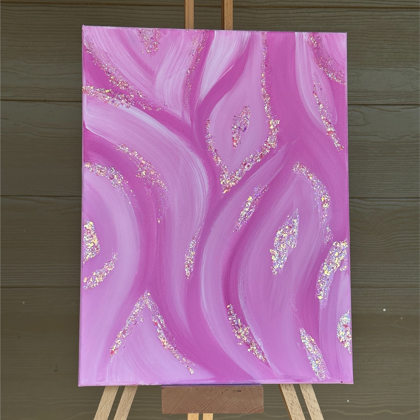 3D Texture Pink Abstract 12"x16"