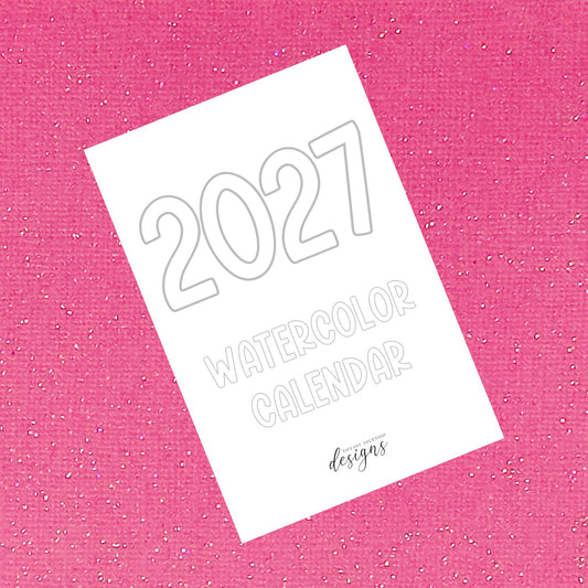 2027 Desk Calendar | Watercolor DIY Calendar | Blank 4x6 Pages | Cold Press Watercolor Paper | Monthly View | Customizable Art Calendar