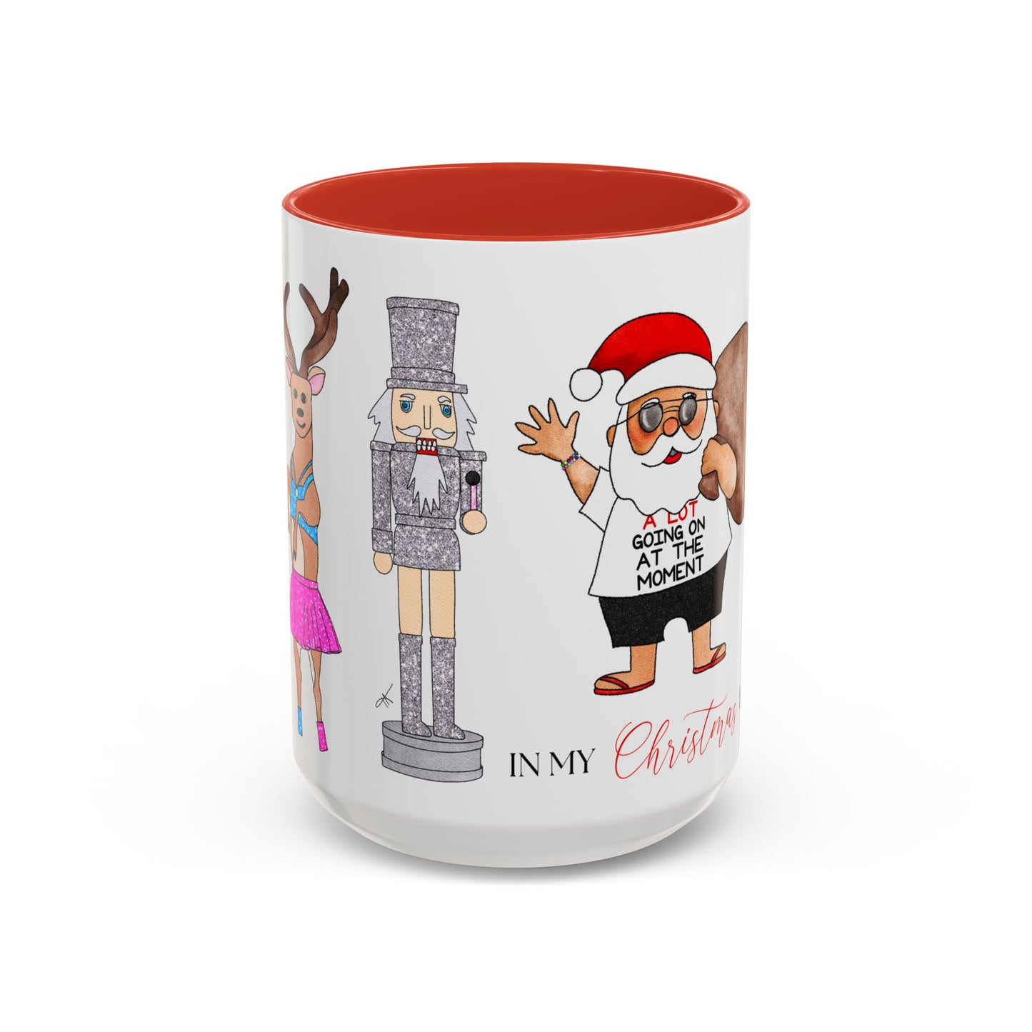 In My Christmas Era Holiday Illustration Coffee Mug (15oz)