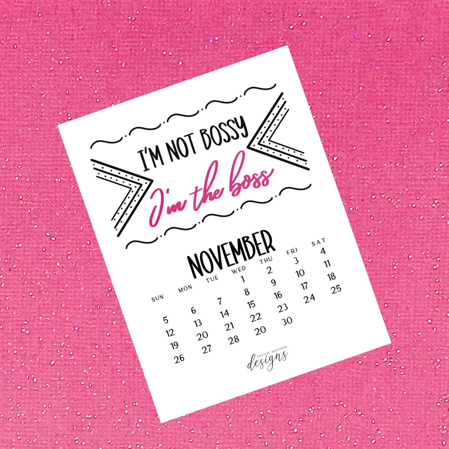 2025 Badass Boss Babe Calendar | NSFW Funny Quotes | Bold and Sassy Desk Calendar | A2