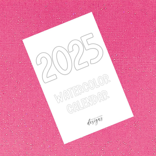 2025 DIY Desk Calendar | Watercolor Paper | Blank Monthly Pages | 4x6