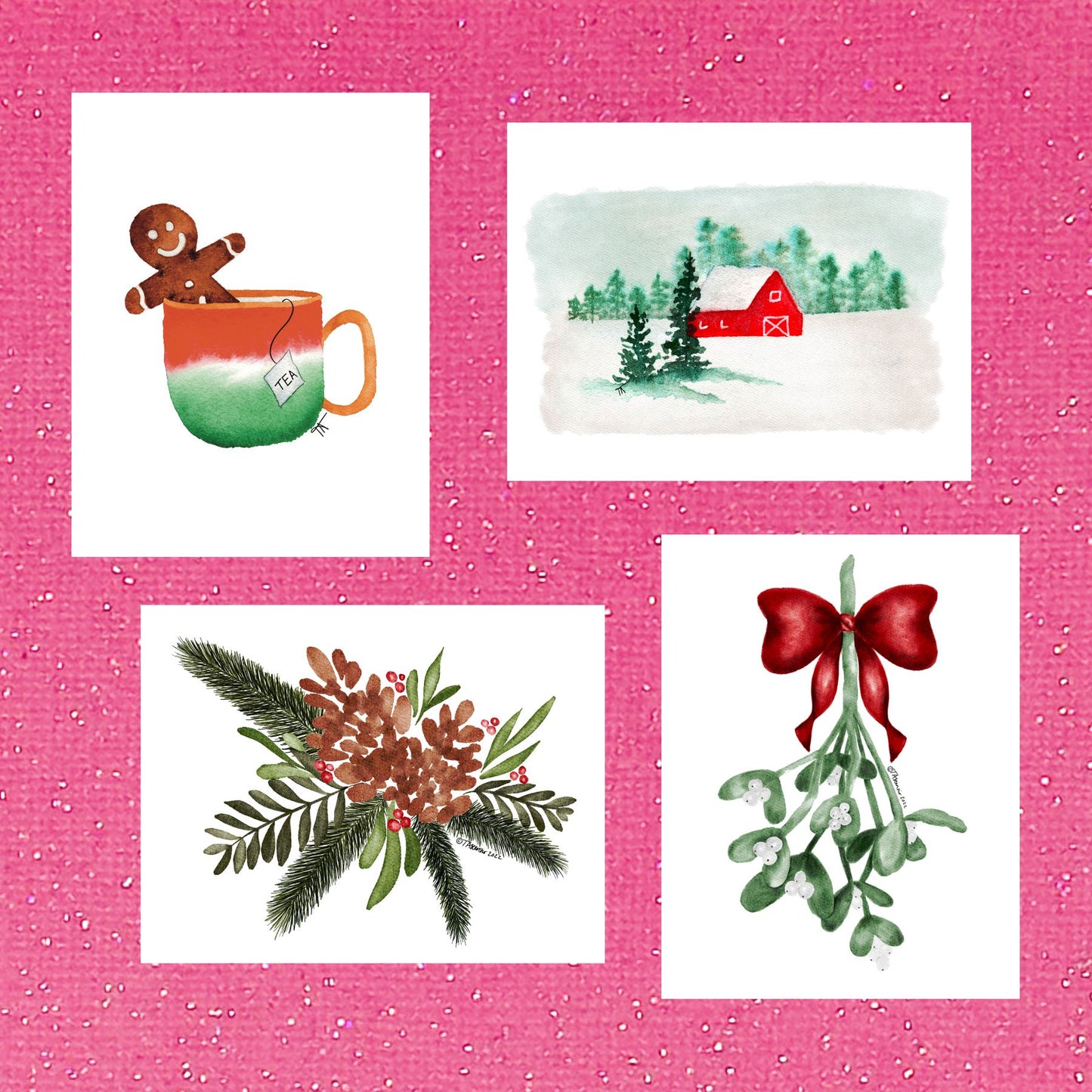 Paint Your Own Christmas Card Set – DIY Holiday Magic