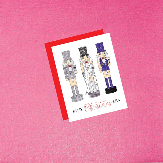 In My Christmas Era Nutcracker Card | Fashion Illustration Funny Holiday Greeting | Eras Tour Festive Christmas Card