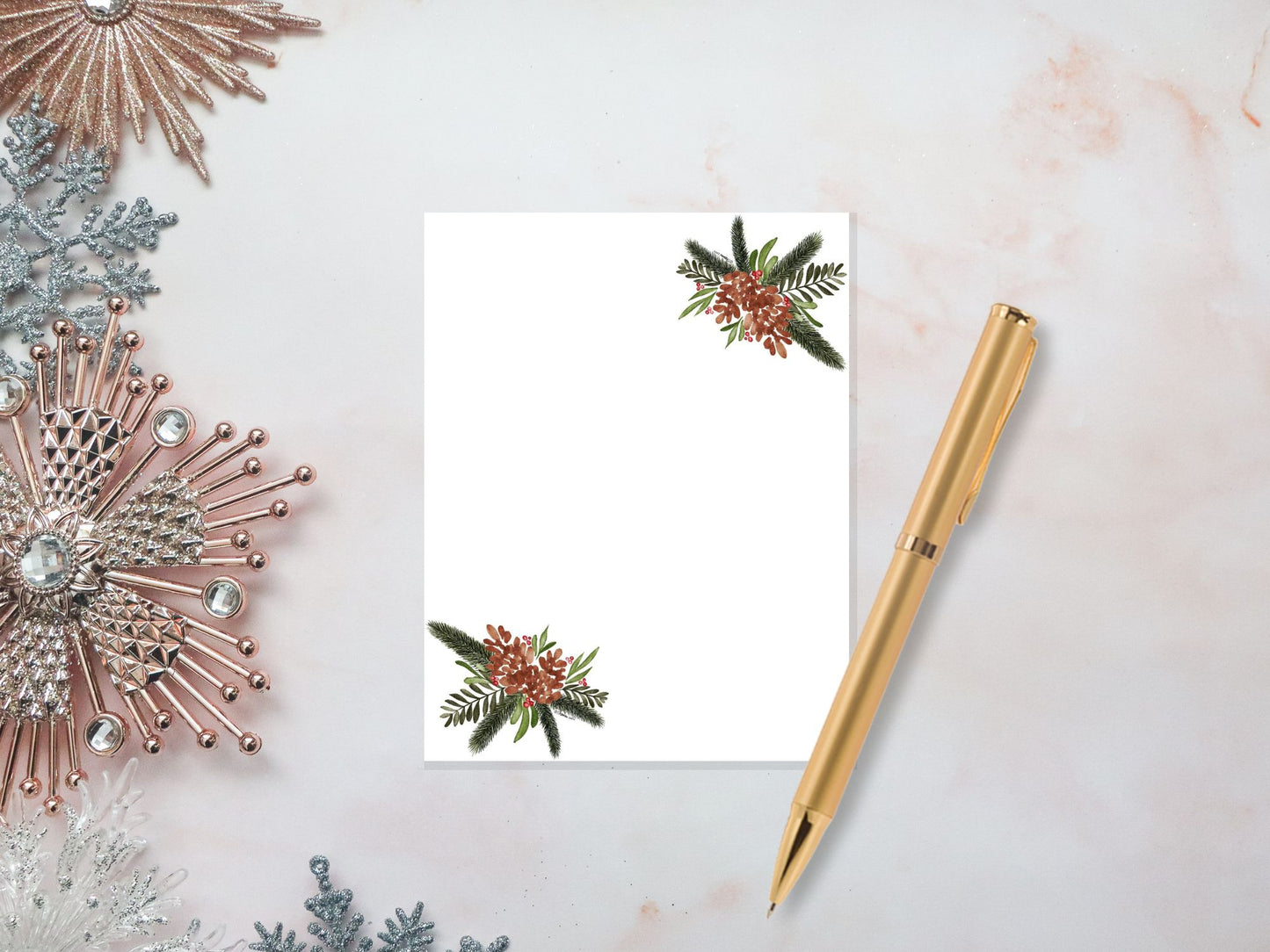 Pinecones Tear Off Notepad 4.25x5.5