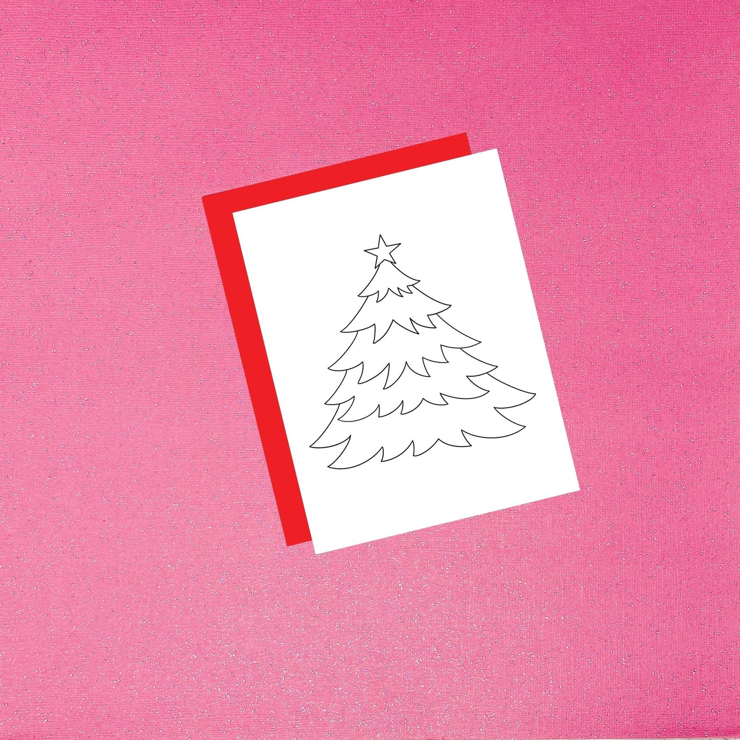 Coloring Card - Color Your Own Christmas Tree