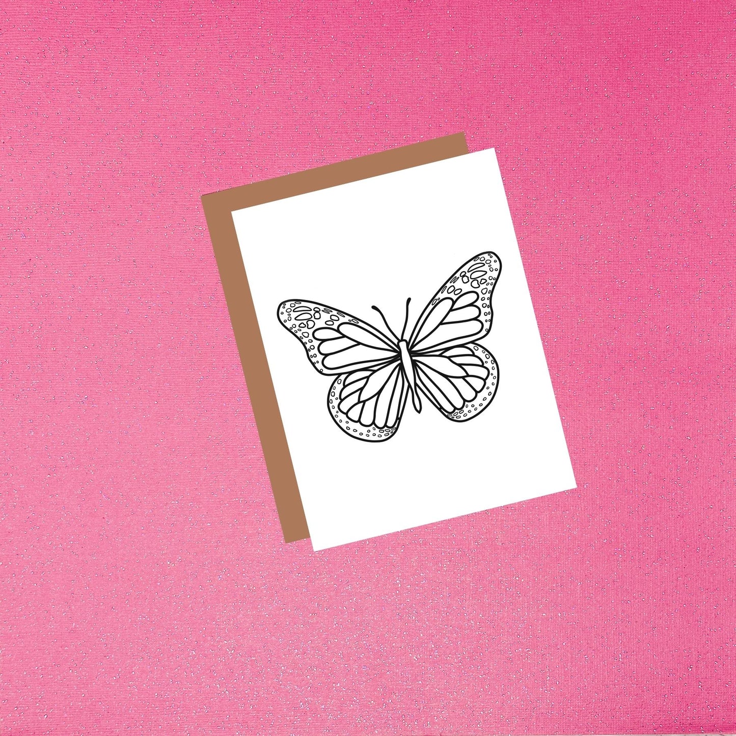 Coloring Card - Color Your Own Butterfly