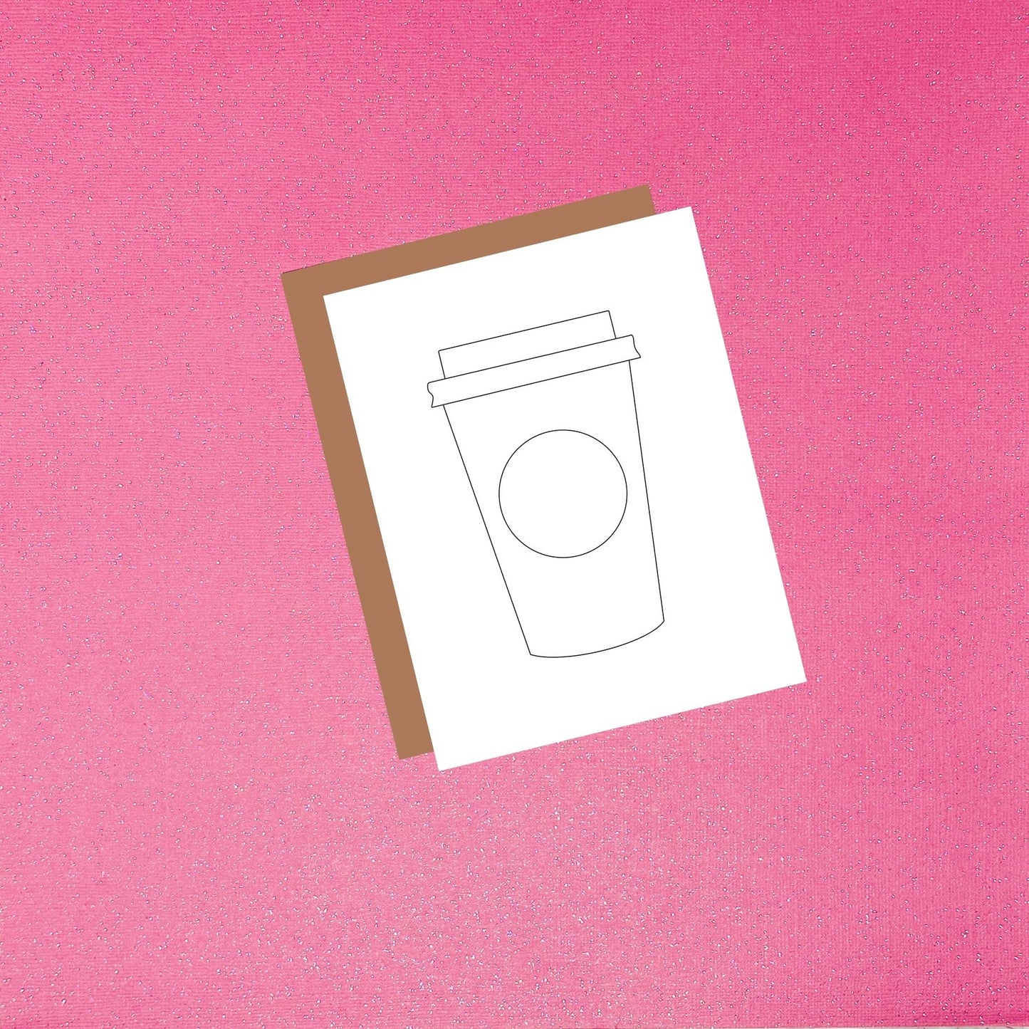 Coloring Card - Color Your Own Coffee Cup