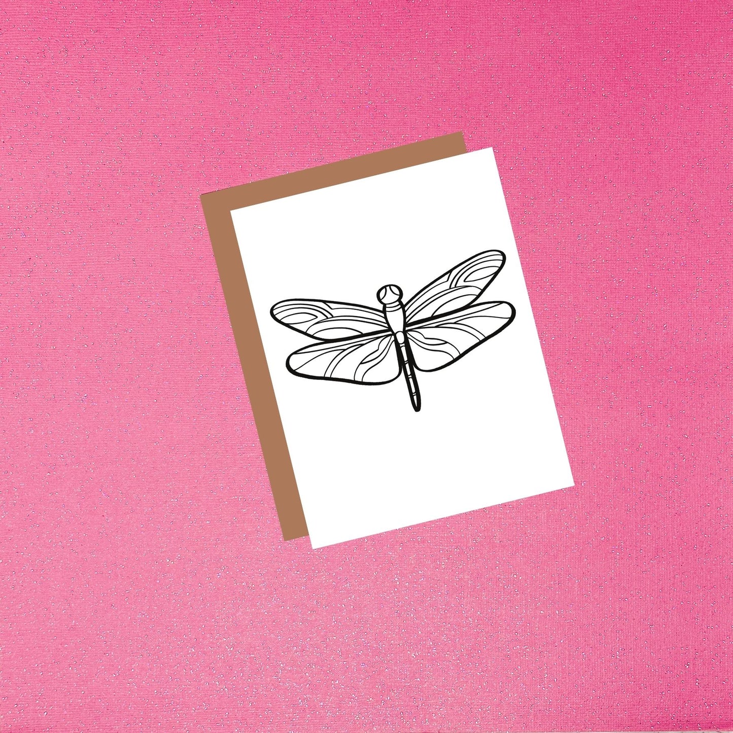 Coloring Card - Color Your Own Dragonfly