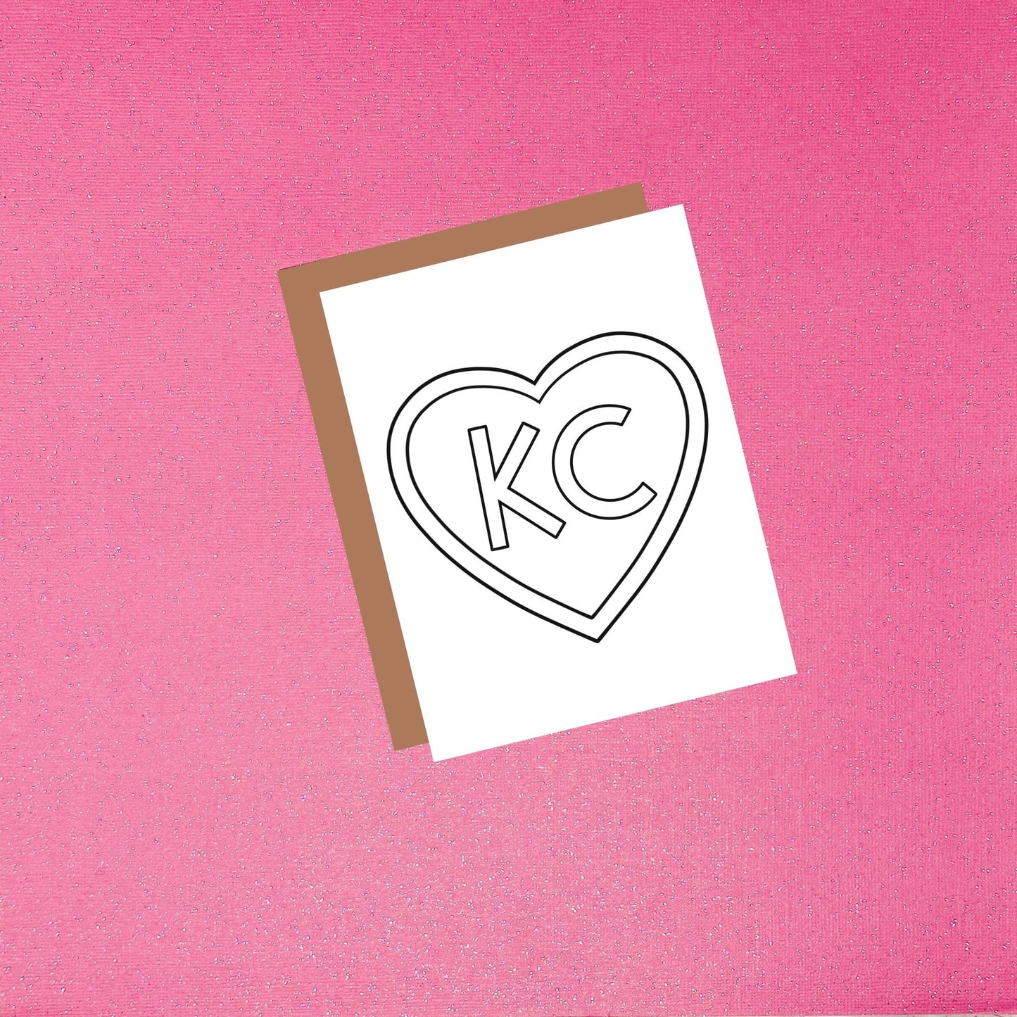 Coloring Card - Color Your Own KC Love Heart