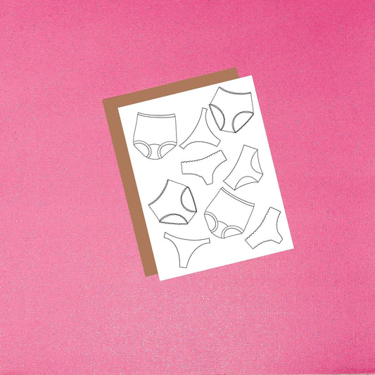 Coloring Card - Color Your Own Panty Party
