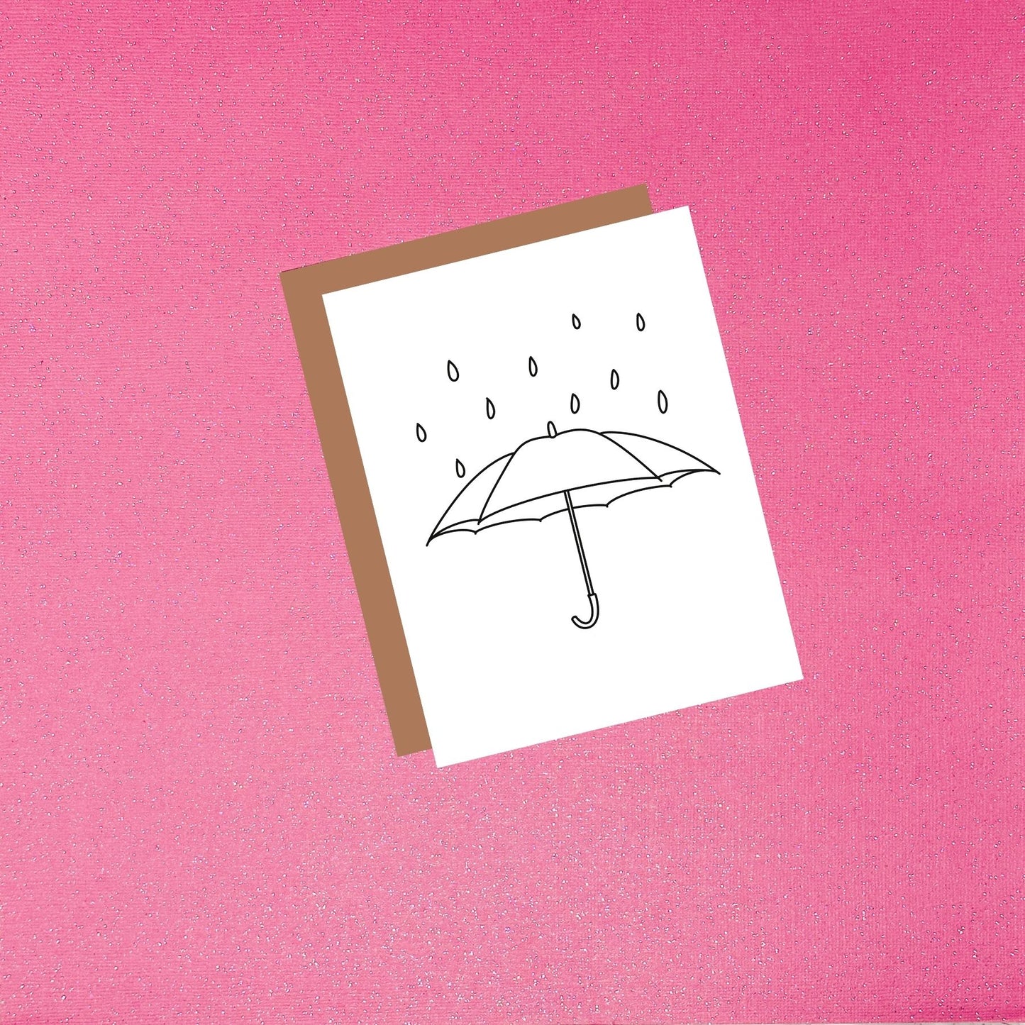 Coloring Card - Color Your Own Umbrella