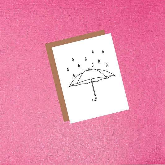 Coloring Card - Color Your Own Umbrella