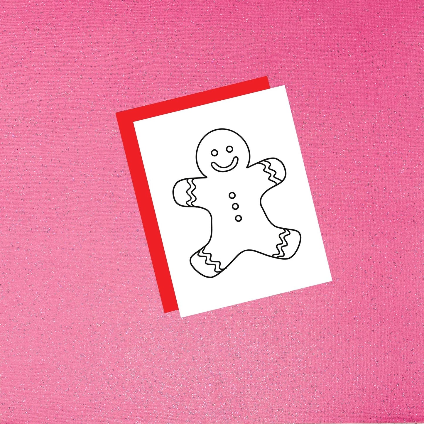 Coloring Card - Color Your Own Gingerbread Man