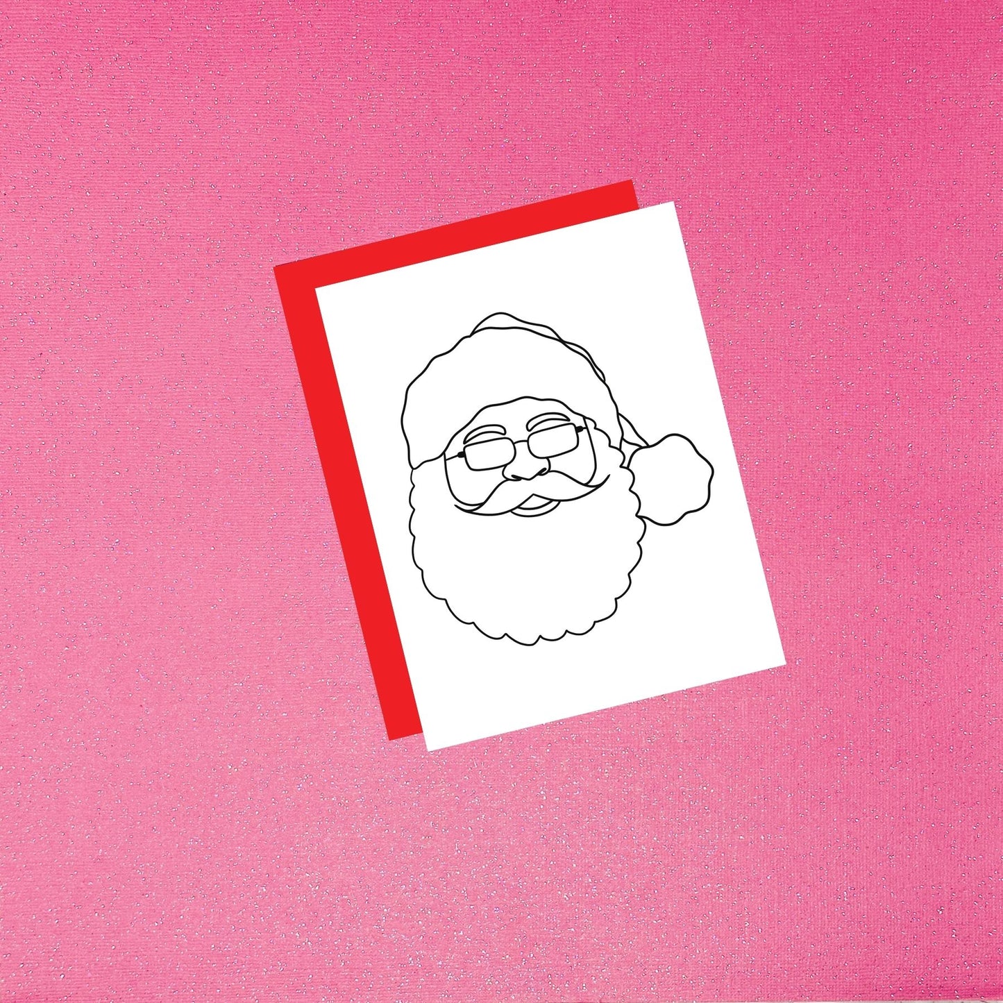 Coloring Card - Color Your Own Santa Claus