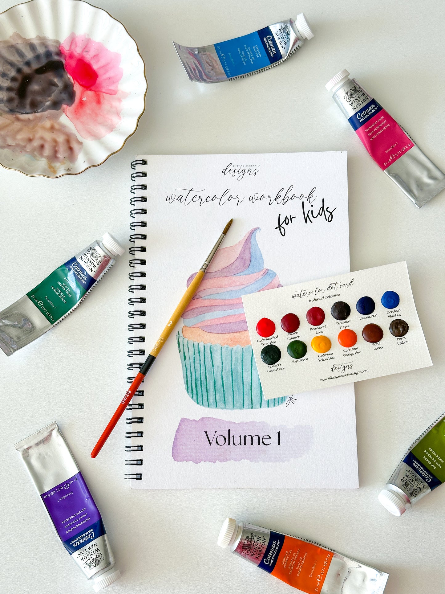 Watercolor Basics Workbook for Kids - DIY Paintable Sketchbook