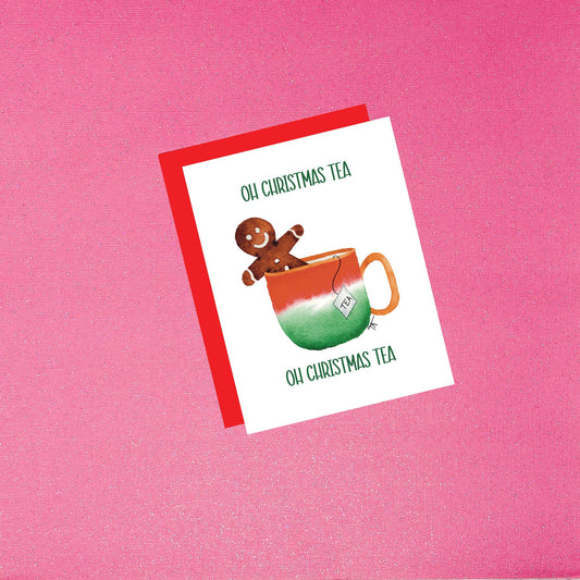 Holiday - Oh Christmas Tea Watercolor Christmas Card