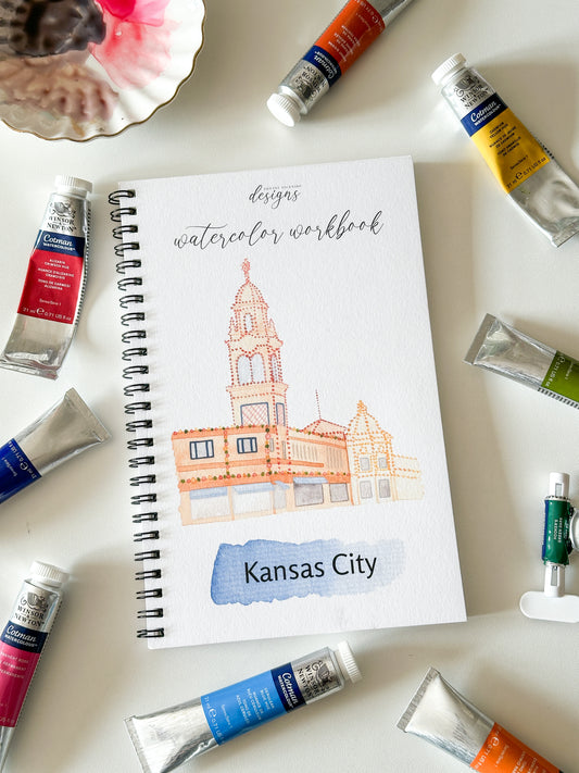 Watercolor Workbook for Beginners - DIY Paintable Kansas City Sketchbook