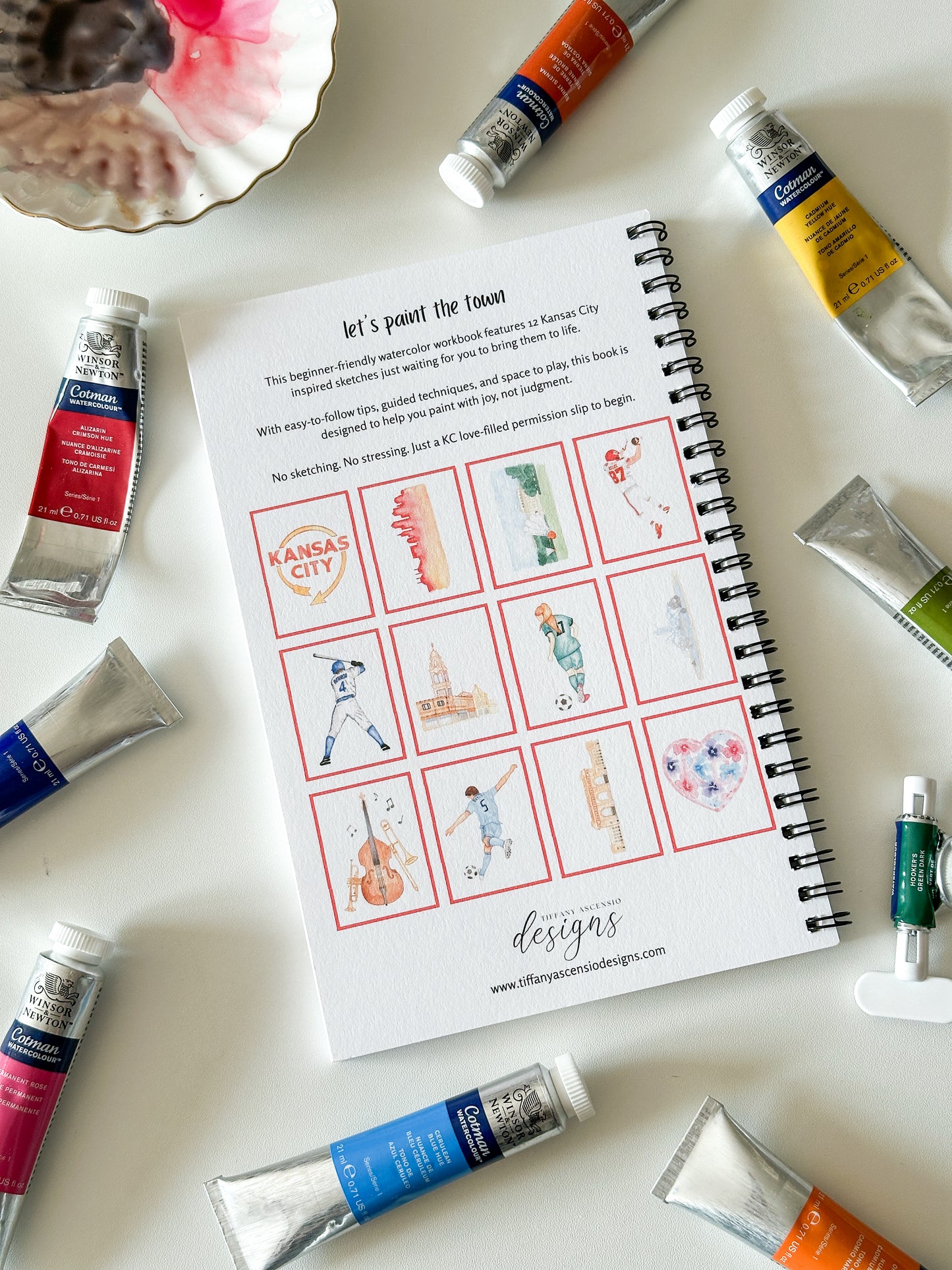 Watercolor Workbook for Beginners - DIY Paintable Kansas City Sketchbook