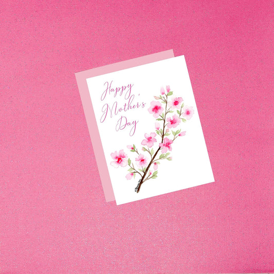 Mother’s Day Card - Happy Mother’s Day Floral (Pink)