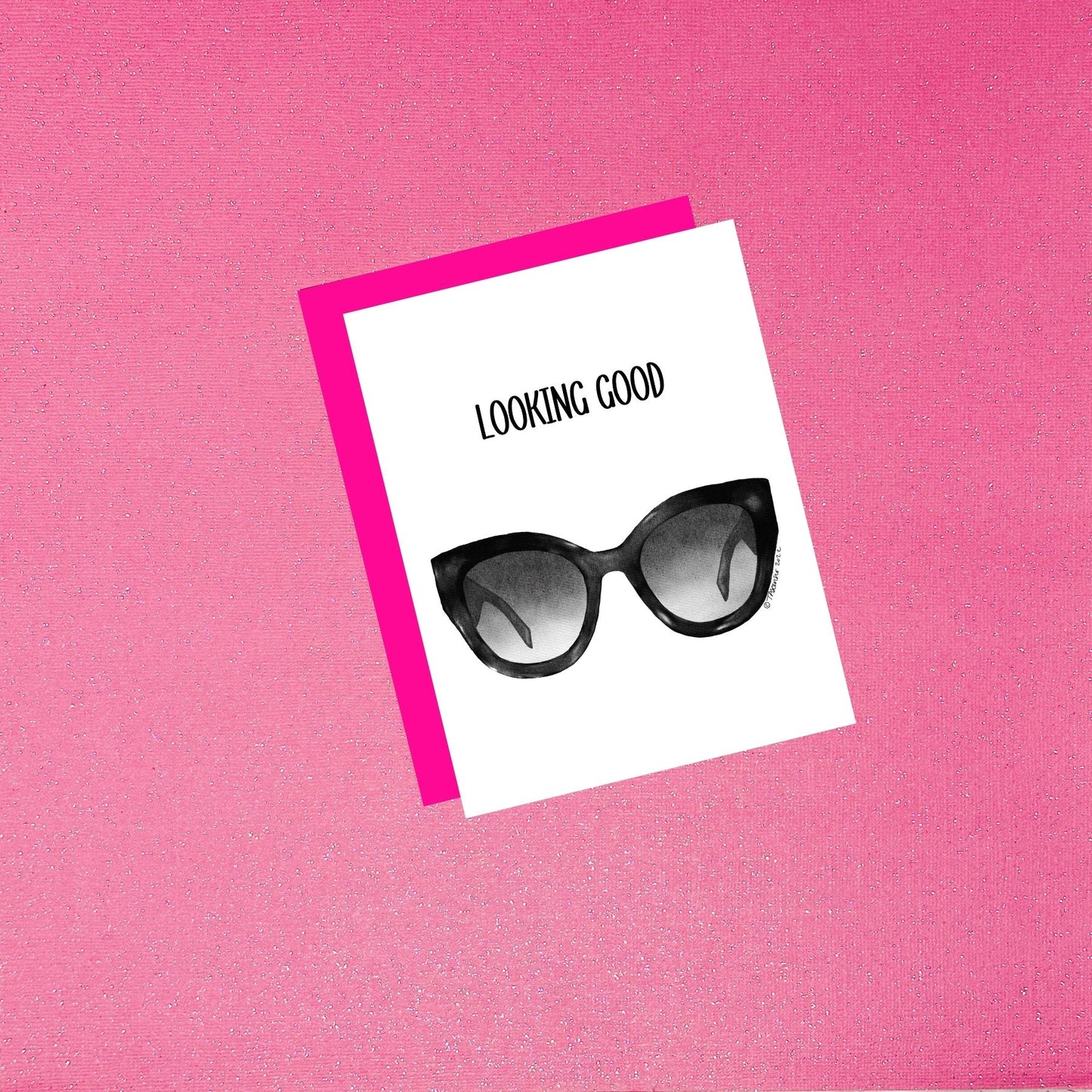 Looking Good - Watercolor Sunglasses Friendship Greeting Card